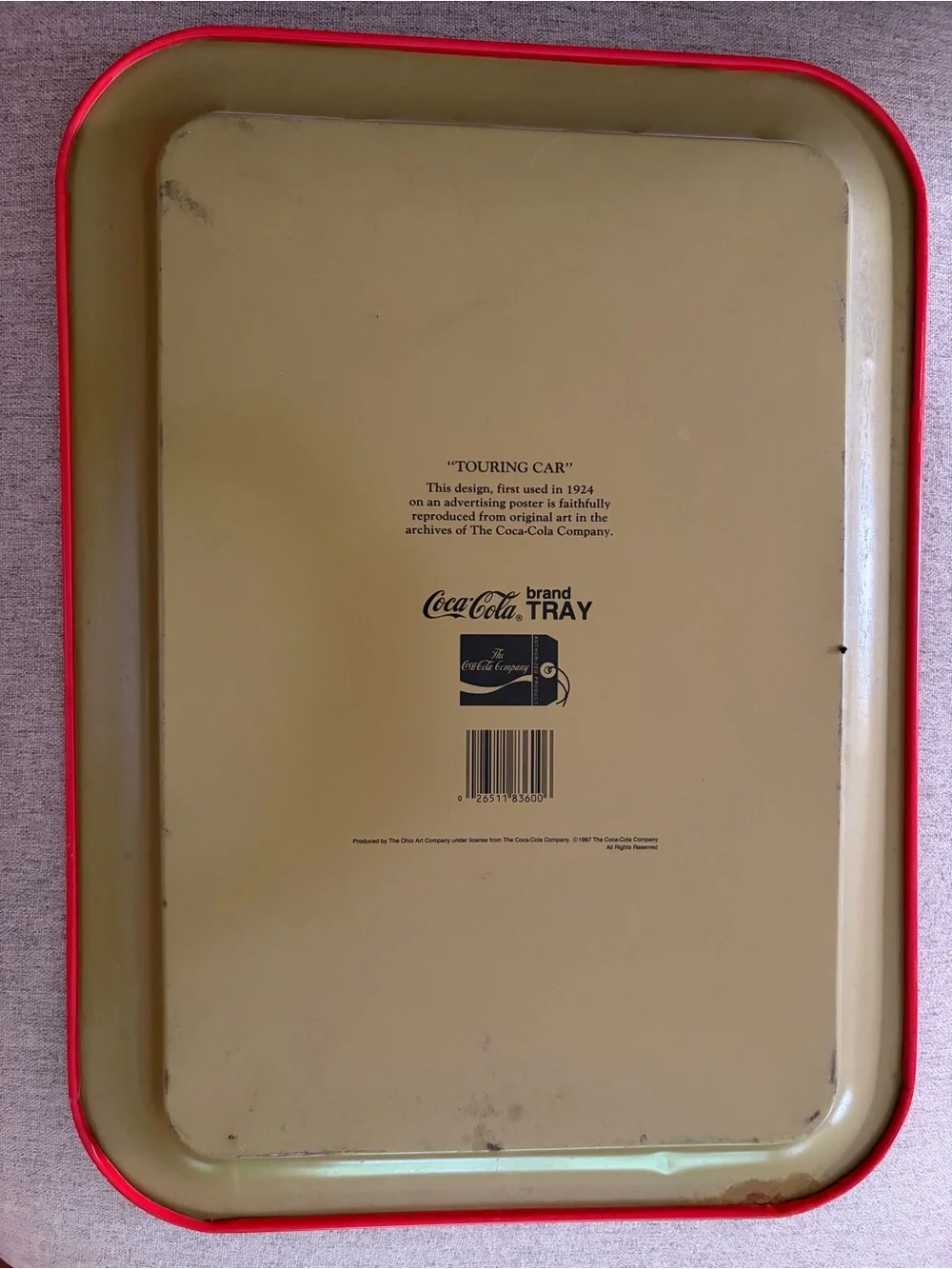 Vintage 1987 Coca-Cola Metal Serving Tray 